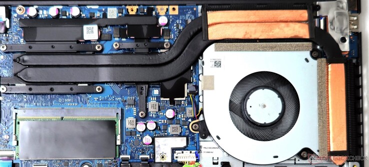 Das VivoBook 14X verwendet ein Dual-Heatpipe-Kühlsystem mit einem Lüfter
