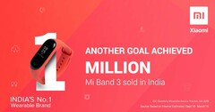 Xiaomi Mi Band 3 erreicht 1 Millionen Verkäufe allein in Indien