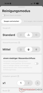 Reinigungsmodi