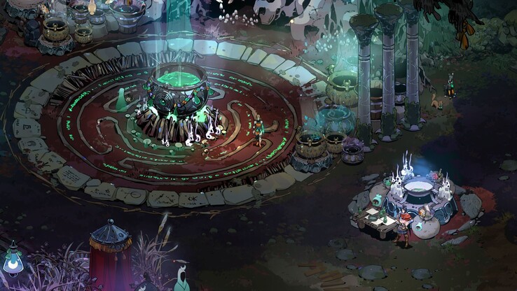 Im Bild: Ein Blick auf das Hauptgebiet von Hades II, bekannt als Crossroads (Bildquelle: Supergiant Games)