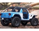 Auch bei der Elektro-Version des Jeep Wrangler lassen sich natürlich die Türen und das Dach demontieren (Bild: Jeep)