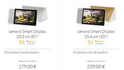 Lenovo Smart Display 8 und 10 Zoll Specs