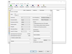 Dialogfeld beim Erstellen eines 7-Zip-Archives mit Verschlüsselungsfunktion unten links.