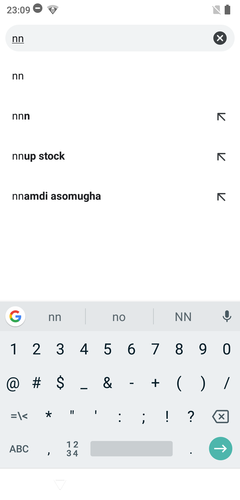 Google-Tastatur (hochkant)