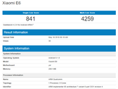 Xiaomi E6 Specs via Geekbench enthüllt