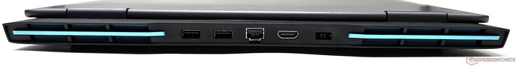 Hinten: 2x USB 3.2 Gen2 Typ-A, RJ-45-Ethernet, HDMI 2.1-out, DC-in
