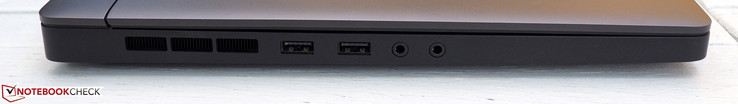 Linke Seite: 2x USB-A 3.0, Kopfhörer, Mikrofon