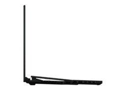 Tastatureinheit wird für mehr Luft angekippt