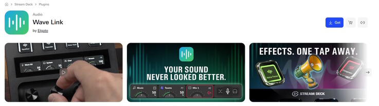 Wave Link Plugin für das Stream Deck vom Marketplace
