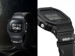 Die Casio G-Shock x Sole DXB Kollaborationsuhr, abgebildet vor schwarzem und weißem Hintergrund. (Bildquelle: gshock_mea auf Instagram – bearbeitet)