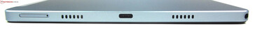 rechts: microSD-/SIM-Slot, Lautsprecher, USB-C 2.0