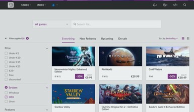 Auf GOG.com sind Spiele komplett frei von Kopierschutz erhältlich.