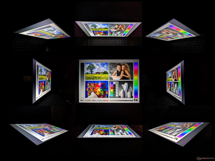 Große IPS-Betrachtungswinkel. Farben und Kontrast verschlechtern sich bei extremen Winkeln