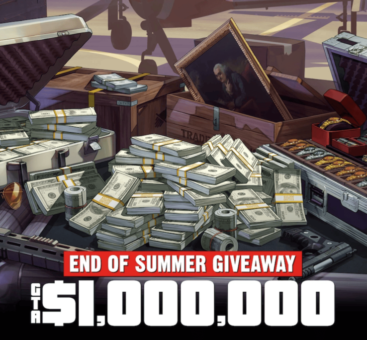 GTA Online Spieler bekommen eine Million GTA-Dollar geschenkt, wenn sie sich zwischen 6. und 12. August ins Spiel einloggen