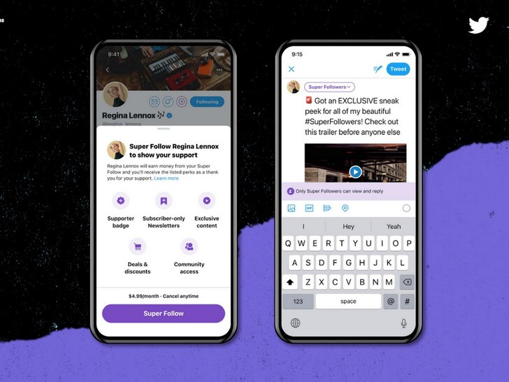 Vorstellung von Super Follows auf dem #TWTRAnalystDay [Bildquelle: Twitter Inc.]