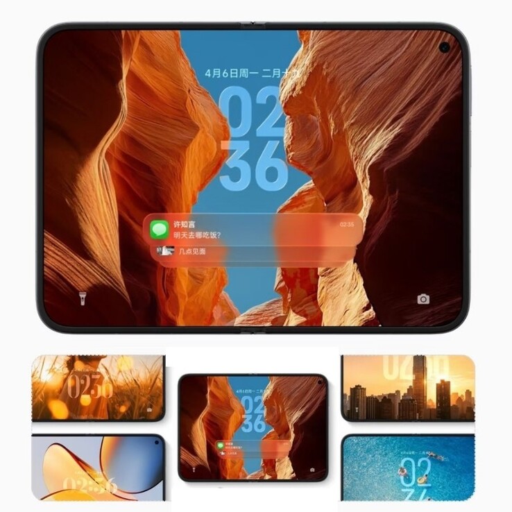Das Xiaomi Mix Fold 5 zeigt sich erstmals mit aufgeklapptem Innendisplay im 4:3 Format.