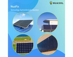 Balkonkraftwerk-Montageset mit flexiblem Neigungswinkel für optimalen Solarertrag (Bild: NuaSol)