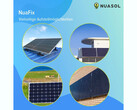 Balkonkraftwerk-Montageset mit flexiblem Neigungswinkel für optimalen Solarertrag (Bild: NuaSol)