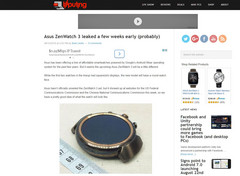 Asus wechselt bei der Zenwatch 3 zu einem runden Watch-Design.