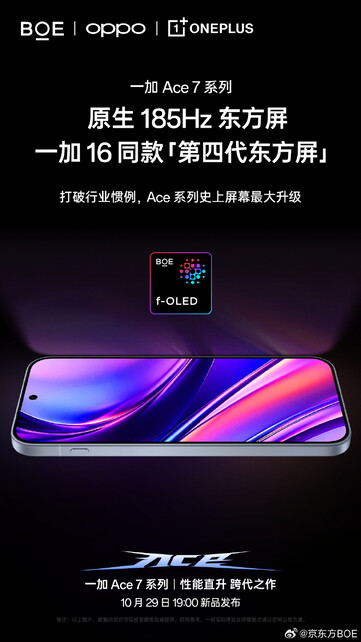 Das Ace 7 und das Ace 7 Pro nutzen beide das von BOE gefertigte Oriental Screen mit 185 Hz, das OnePlus auch im OnePlus 16 einsetzt.