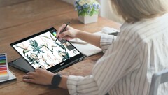Das Acer Spin 5 bietet durch das 3:2-Display samt Stylus-Support eine angenehm große Arbeitsfläche für Künstler. (Bild: Acer)
