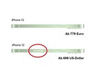 Weniger Features in internationalen iPhone 12-Modellen aber deutlich höhere Preise durch die Bank bei Apple.
