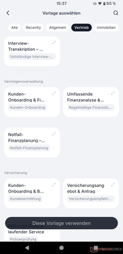 Das kostenpflichtige Premium-Abo bietet berufsspezifische Möglichkeiten der KI-Zuarbeit.