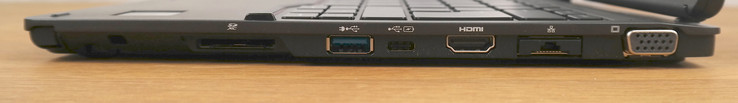 Anschlüsse rechts: SD-Kartenleser, USB 3.0, USB Typ-C (mit Ladefunktion), HDMI, RJ45 (ausklappbar) VGA