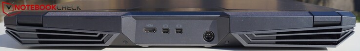 Hinten: HDMI (2.0), 2x miniDP, Strom