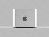 Apples neuer Mac Pro mit M1-Max-Duo/Quadro-SoC etwa halb so groß im Mac mini ähnlichen Design (Render-Bild von Jon Prosser)
