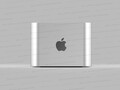 Apples neuer Mac Pro mit M1-Max-Duo/Quadro-SoC etwa halb so groß im Mac mini ähnlichen Design (Render-Bild von Jon Prosser)
