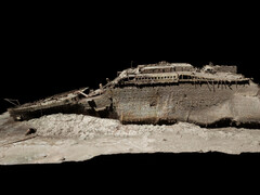 Testaufnahme der Seite der Titanic. (Bild: Magellan)