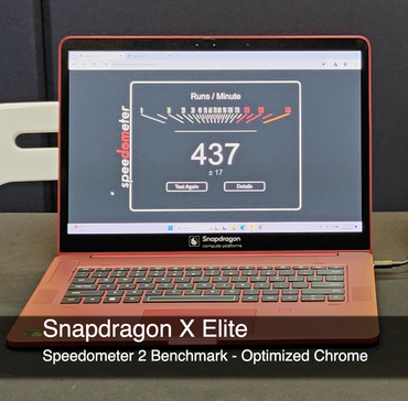 Snapdragon X Elite mit der ARM-Version von Google Chrome