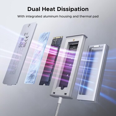 Gehäuse aus Aluminium mit Heatpad