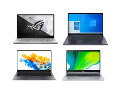 Vier Notebooks mit AMDs aktuellem Ryzen Renoir und ihren jeweils individuellen Schwerpunkten.