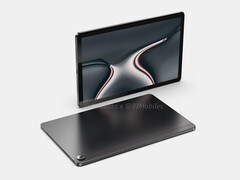 Bei seinem ersten Tablet setzt Realme offenbar auf Lila Farbakzente, um sich von der Konkurrenz abzuheben. (Bild: OnLeaks / 91mobiles)