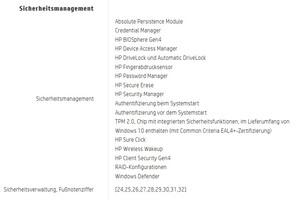 Sicherheitsfunktionen & -software