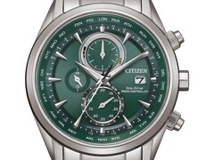 Citizen World Chronograph A.T. AT8260-85X Uhr mit grünem Zifferblatt