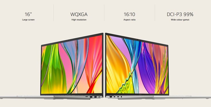 Display-Spezifikationen des LG Gram 16 2026