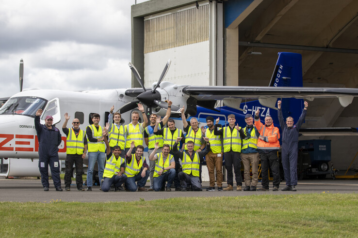 Das Team von Zeroavia nach dem zehnten Flug. (Foto: Zeroavia)