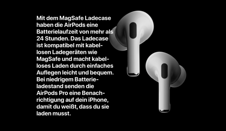 Die Apple AirPods Pro werden jetzt mit einer MagSafe-Ladehülle ausgeliefert. (Bild: Apple)