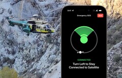 Das Apple iPhone 14 kann über Satelliten Hilfe rufen, auch ohne Mobilfunknetz. (Bild: Montrose Search & Rescue Team / Apple, bearbeitet)