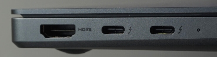 Anschlüsse links: HDMI 2.0, zweimal Thunderbolt 4
