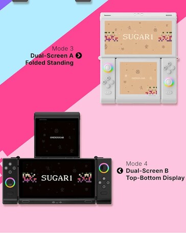 Der kleine Monitor kann oben oder unten genutzt werden (Bildquelle: OneXSugar)