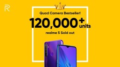Realme 5: Mehr als 120.000 Quad-Kamera-Smartphones verkauft.