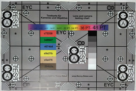 Referenzkarte abfotografiert
