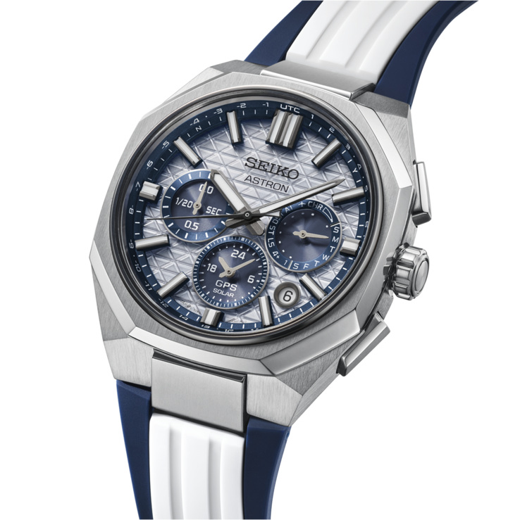 Die HAB004 wird sowohl mit einem Titanarmband als auch mit einem exklusiven blau-weißen Silikonarmband ausgeliefert