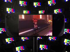 Das neue Humble Bundle bietet 9 Spiele für nur 10 Euro. Im Bild: Demon Turf auf dem Steam Deck mit mehreren Handhelds im Hintergrund. (Bildquelle: Valve - bearbeitet)