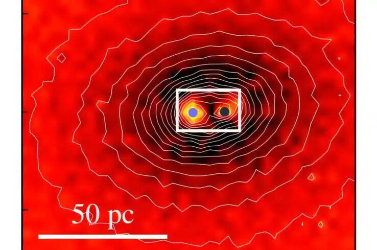 Ein Bild zeigt den doppelten Kern in NGC 4486B
