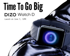 Dizo kündigt für den 7. Juni die Präsentation der neuen Smartwatch Dizo Watch D mit 1,8 Zoll großem Display an. (Bild: Dizo)